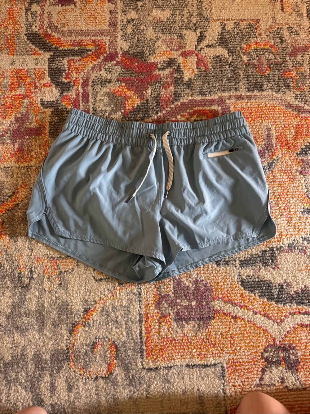 Vuori Women's Sky Blue Drawstring Athletic Shorts
